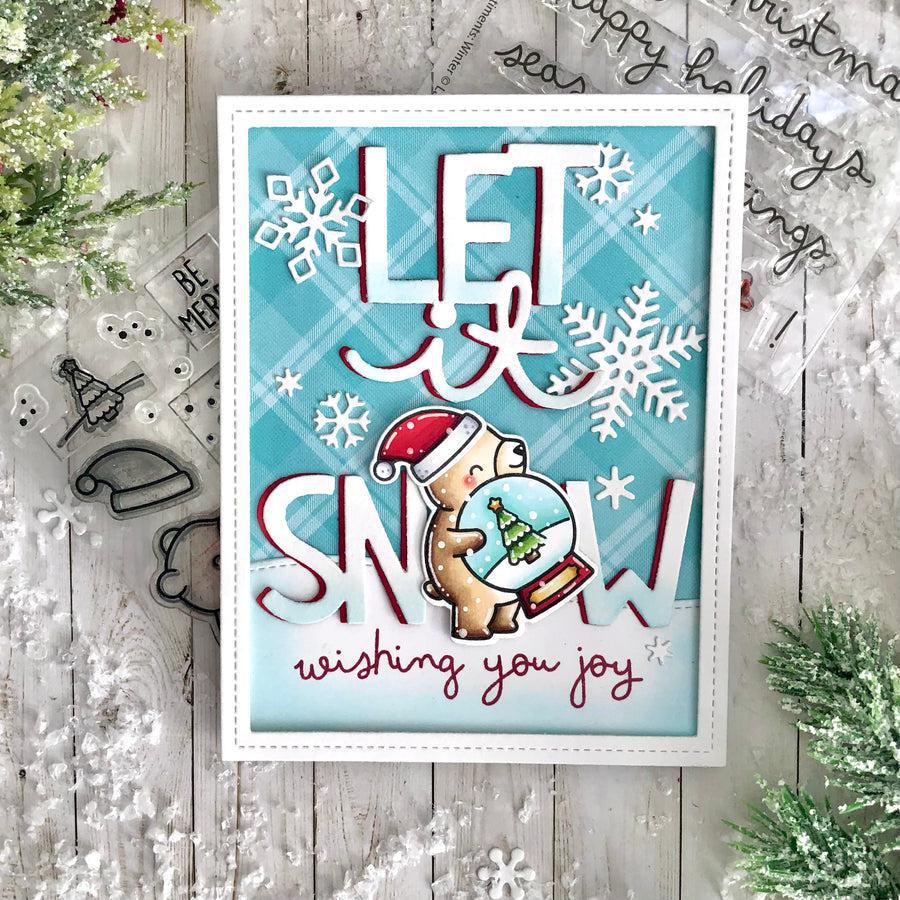 Lawn Fawn - Lawn Cuts - Little Snow Globe: Bear-ScrapbookPal