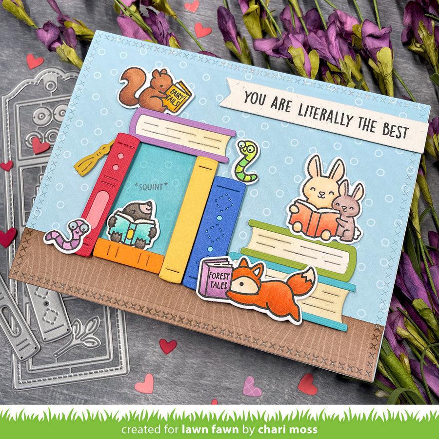 Lawn Fawn - Clear Stamps - Little Woodland Library Add-On-ScrapbookPal