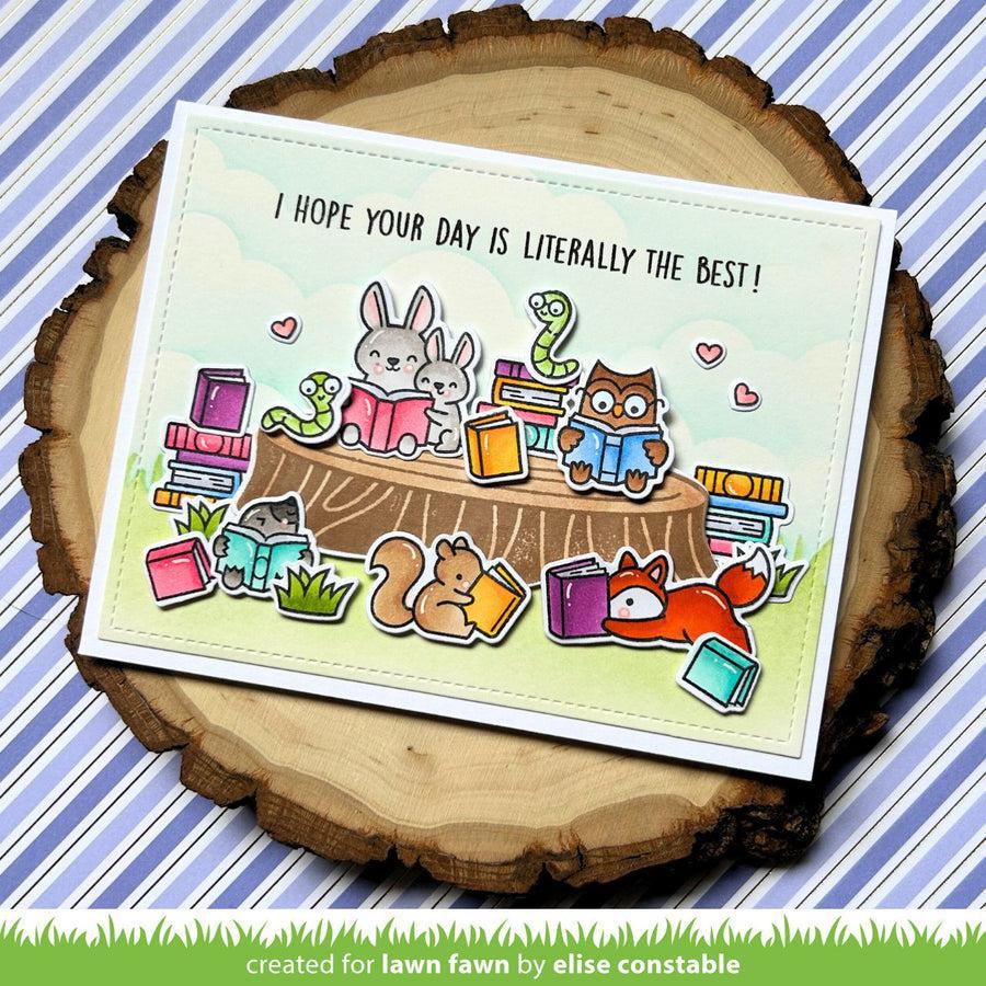 Lawn Fawn - Clear Stamps - Little Woodland Library Add-On-ScrapbookPal