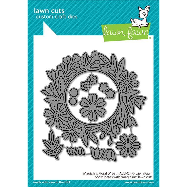Lawn Fawn - Lawn Cuts - Magic Iris Floral Wreath Add-On-ScrapbookPal