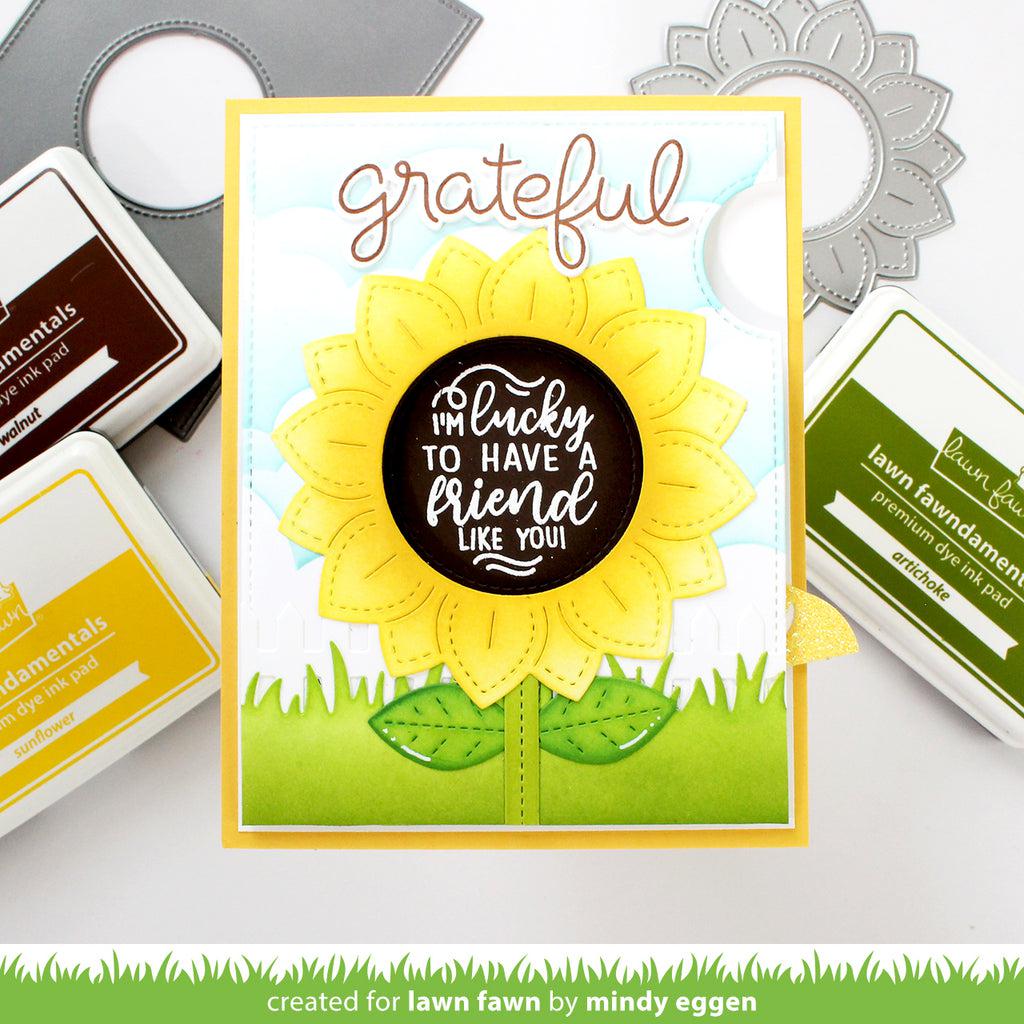 Lawn Fawn - Lawn Cuts - Magic Iris Sunflower Add-On-ScrapbookPal