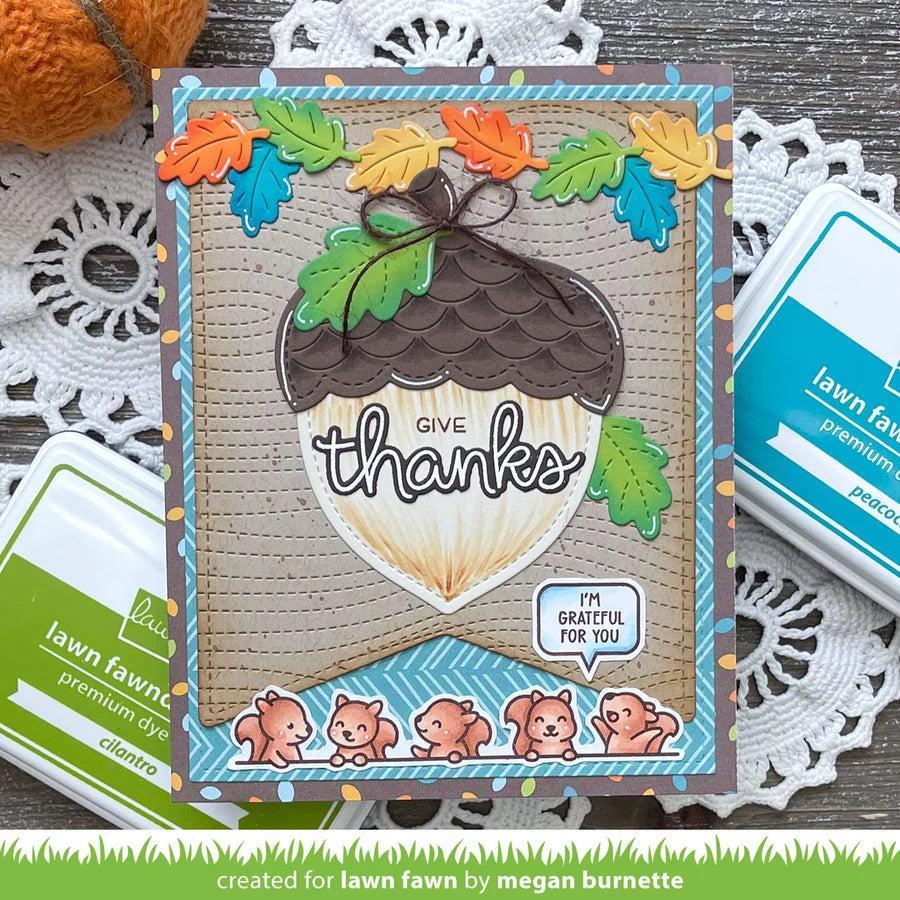 Lawn Fawn - Lawn Cuts - Outside In Stitched Acorn-ScrapbookPal