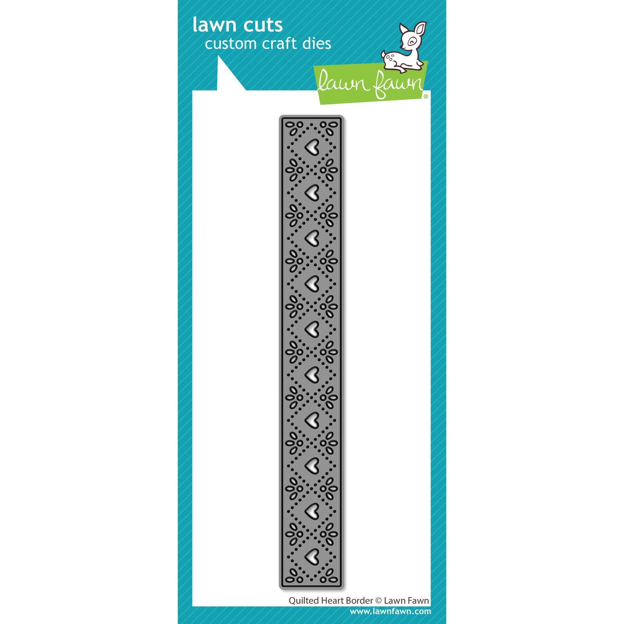 Lawn Fawn - Lawn Cuts - Quilted Heart Border-ScrapbookPal