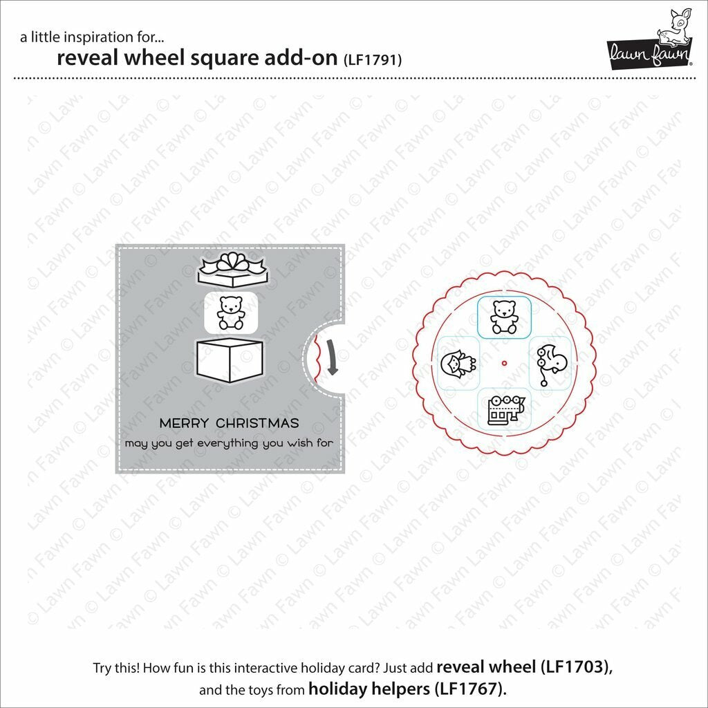 Lawn Fawn - Lawn Cuts - Reveal Wheel Square Add-On-ScrapbookPal