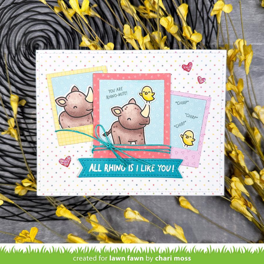 Lawn Fawn - Coloring Stencils - Rhino-Mite!-ScrapbookPal