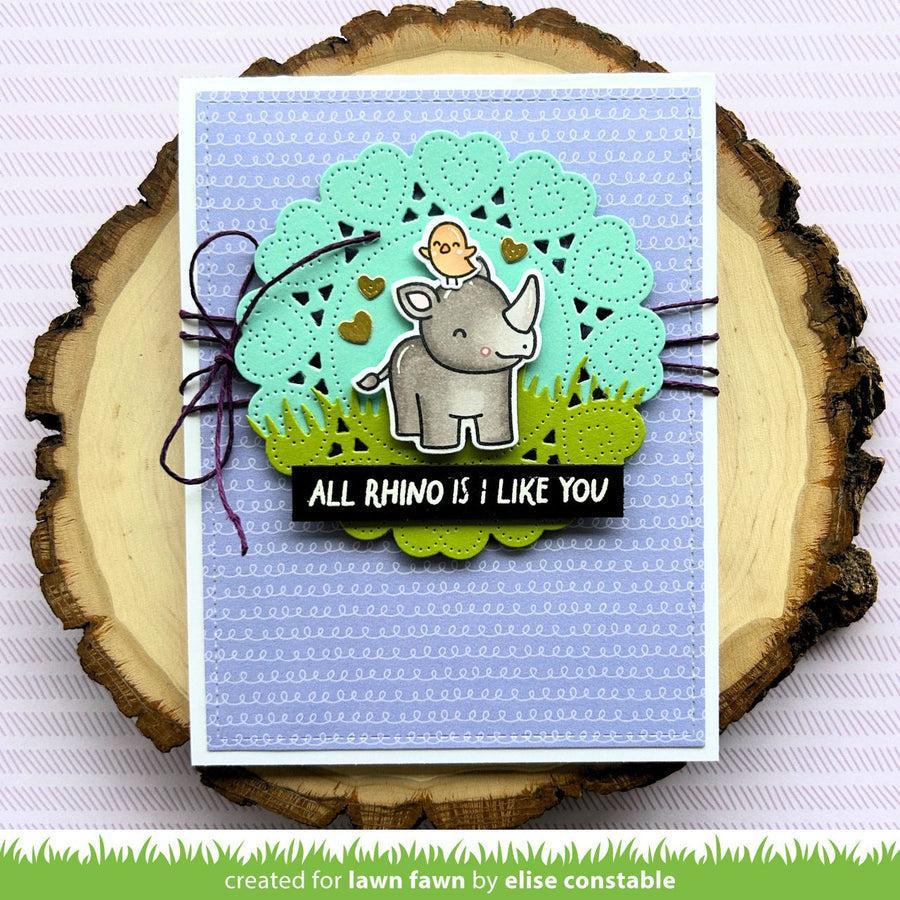 Lawn Fawn - Coloring Stencils - Rhino-Mite!-ScrapbookPal