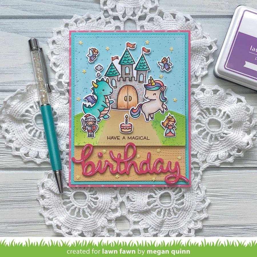 Lawn Fawn - Lawn Cuts - Scripty Birthday-ScrapbookPal