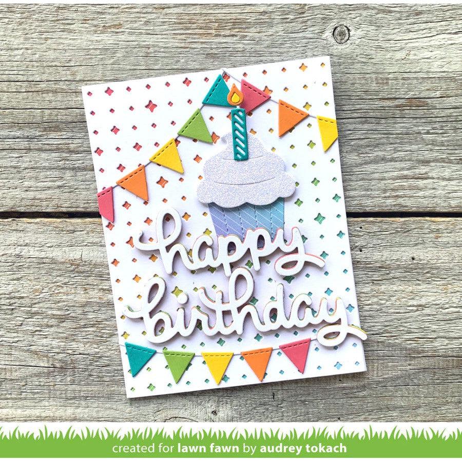Lawn Fawn - Lawn Cuts - Scripty Birthday-ScrapbookPal