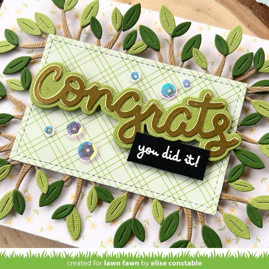 Lawn Fawn - Lawn Cuts - Scripty Congrats Outline Add-On-ScrapbookPal