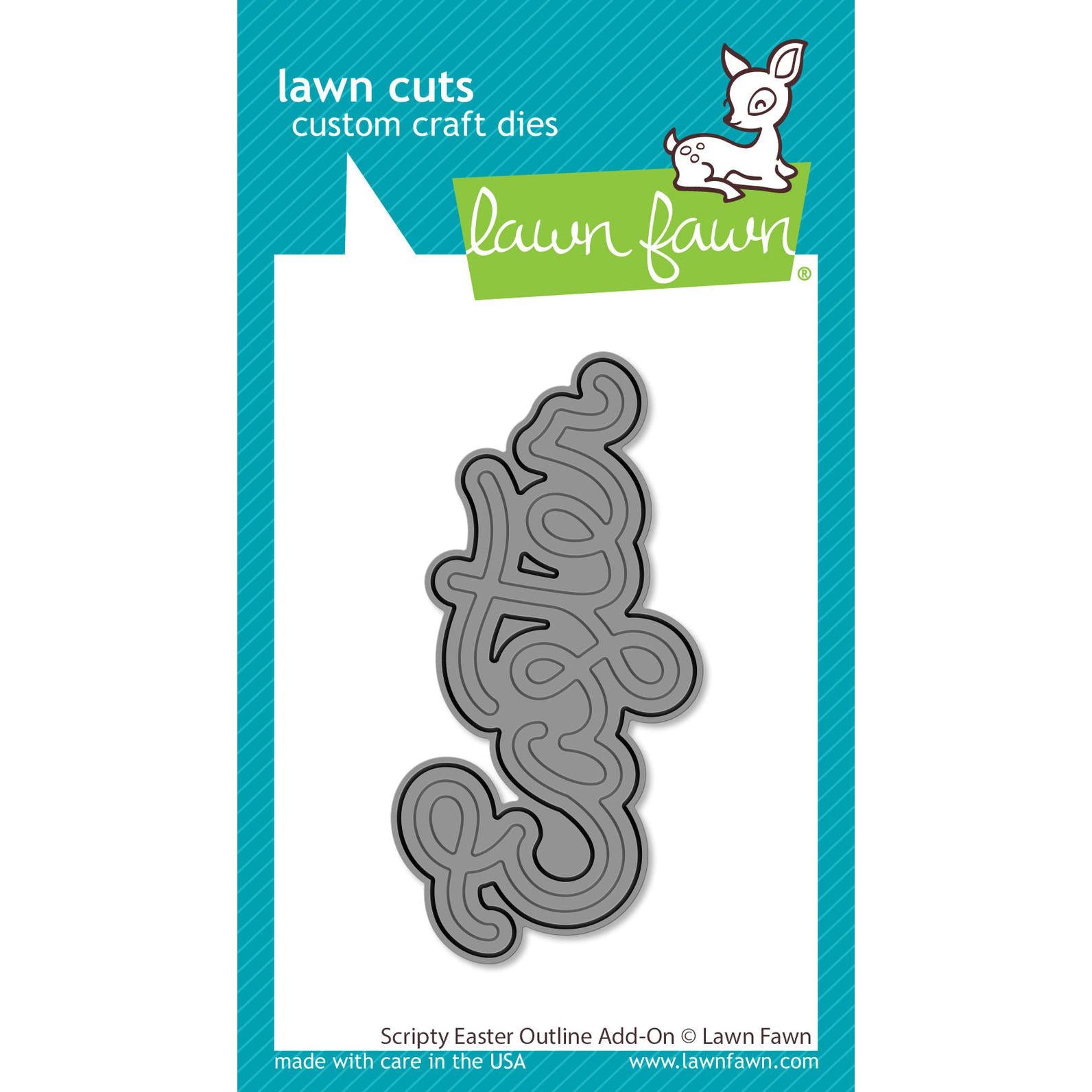 Lawn Fawn - Lawn Cuts - Scripty Easter Outline Add-On-ScrapbookPal