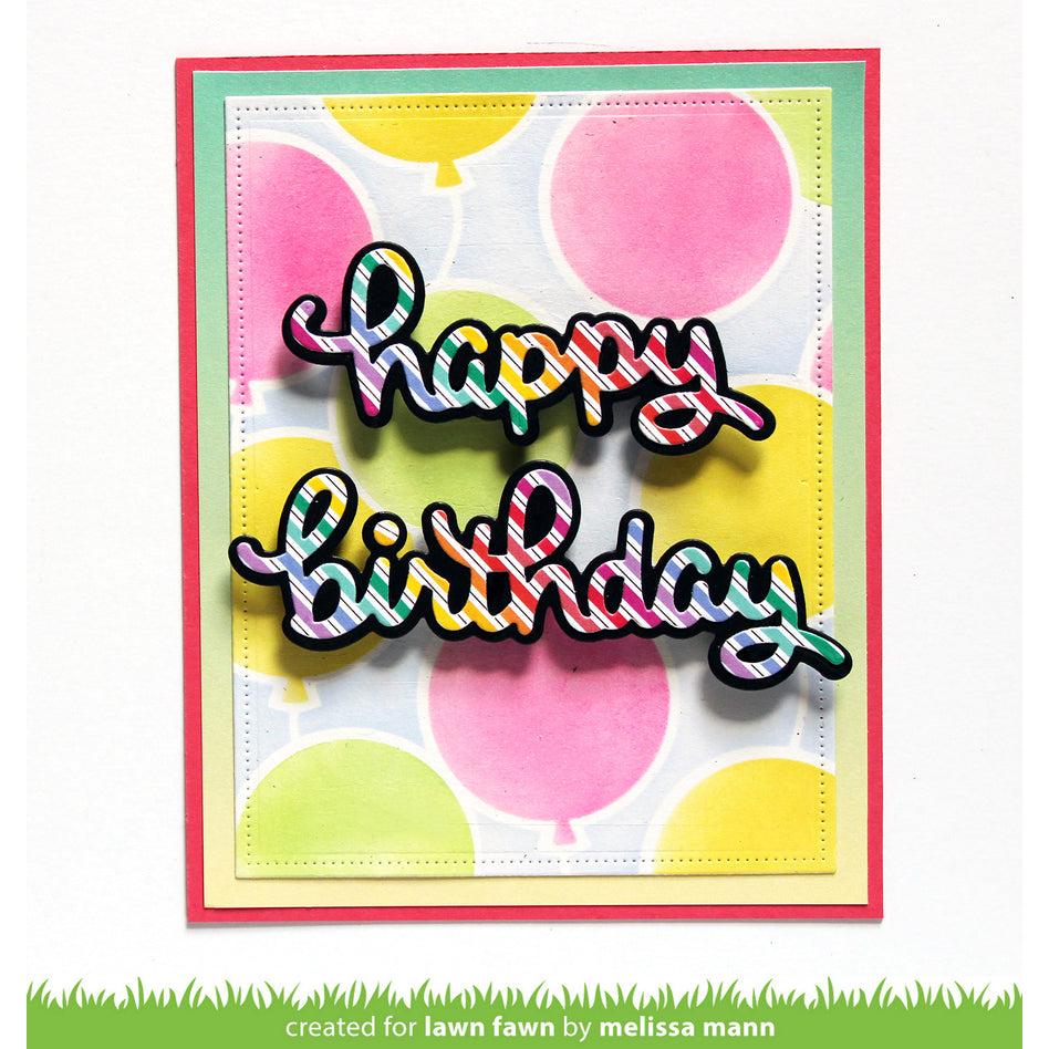 Lawn Fawn - Lawn Cuts - Scripty Happy Outline Add-On-ScrapbookPal