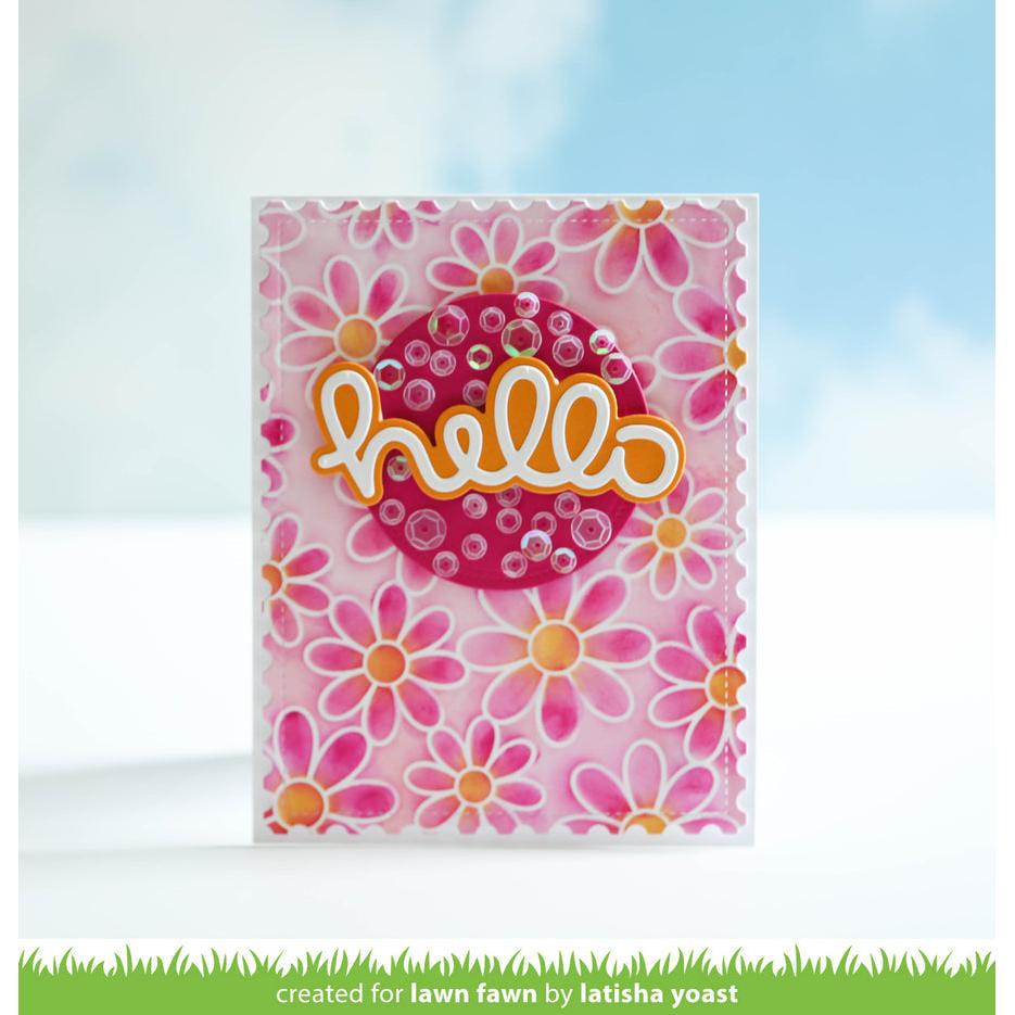 Lawn Fawn - Lawn Cuts - Scripty Hello Outline Add-On-ScrapbookPal