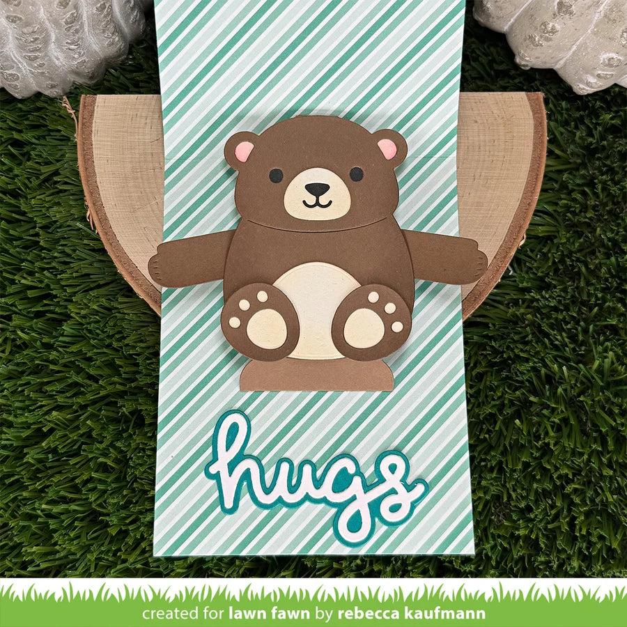 Lawn Fawn - Lawn Cuts - Scripty Hugs Outline Add-On-ScrapbookPal