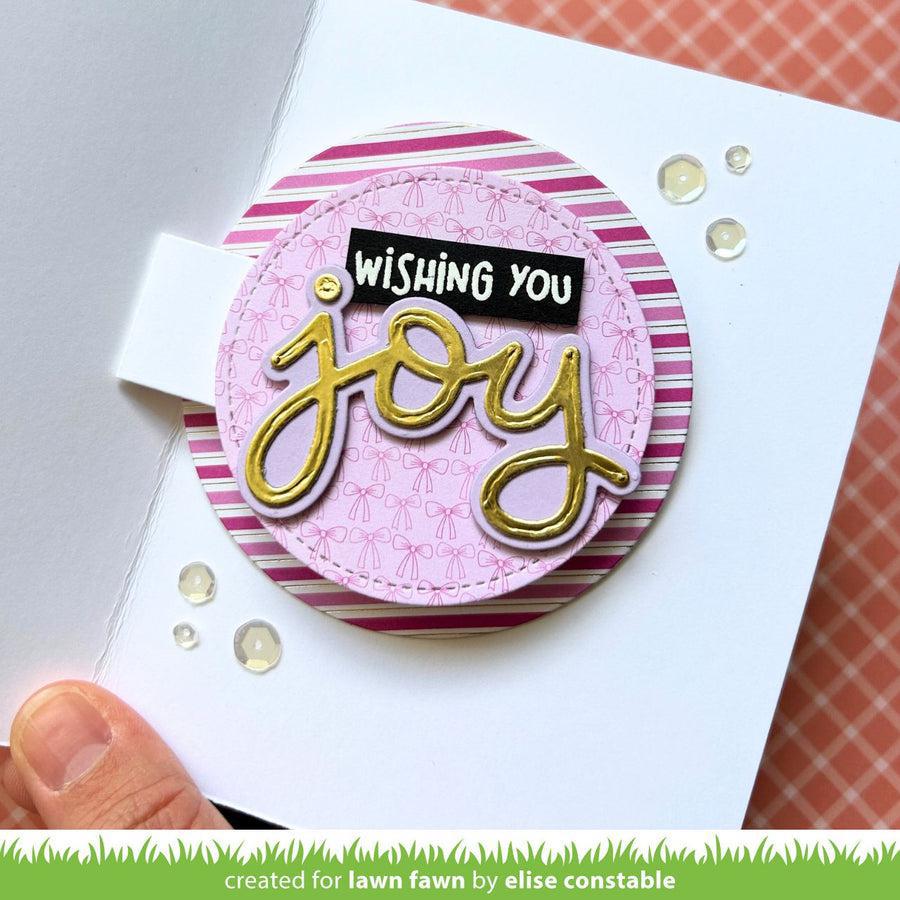 Lawn Fawn - Lawn Cuts - Scripty Joy Outline Add-On-ScrapbookPal