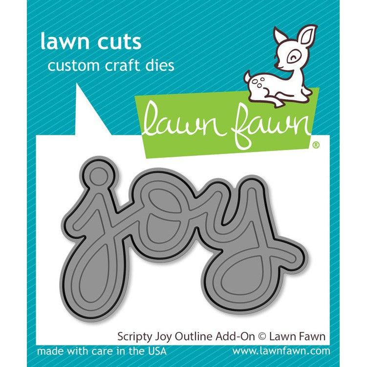 Lawn Fawn - Lawn Cuts - Scripty Joy Outline Add-On-ScrapbookPal