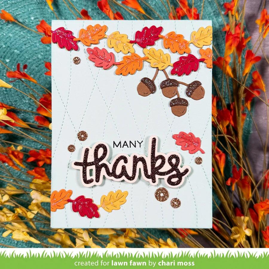 Lawn Fawn - Lawn Cuts - Scripty Thanks Outline Add-On-ScrapbookPal