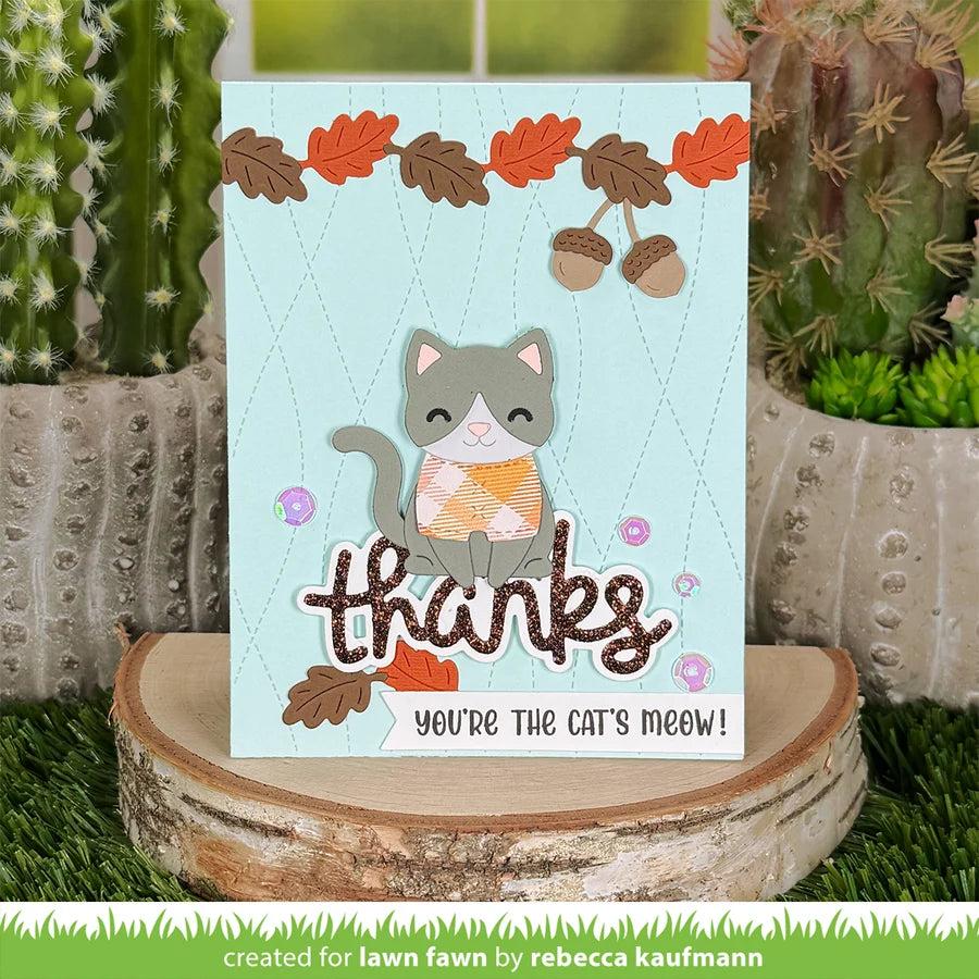 Lawn Fawn - Lawn Cuts - Scripty Thanks Outline Add-On-ScrapbookPal