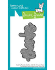 Lawn Fawn - Lawn Cuts - Scripty Thanks Outline Add-On-ScrapbookPal