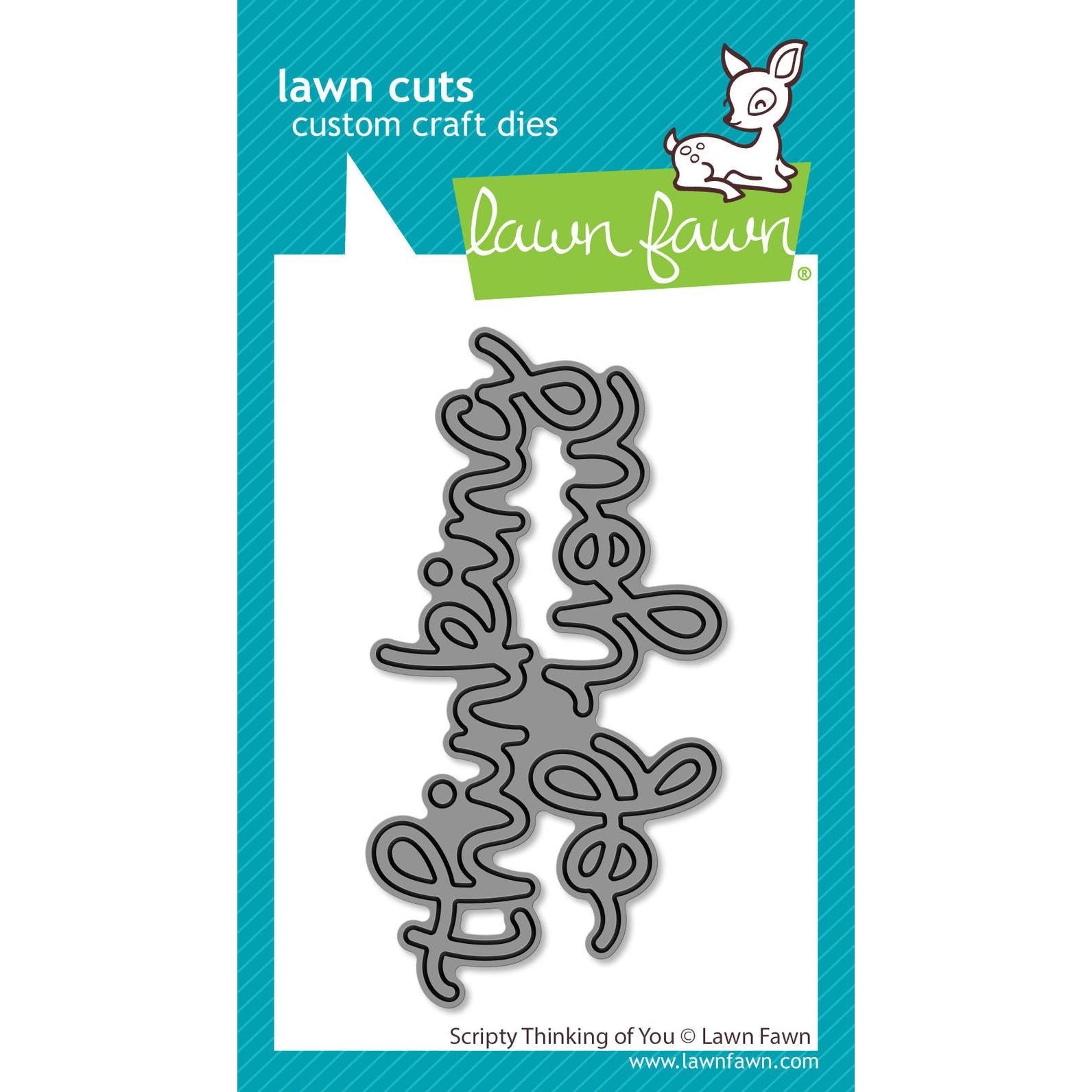 Lawn Fawn - Lawn Cuts - Scripty Thinking of You-ScrapbookPal