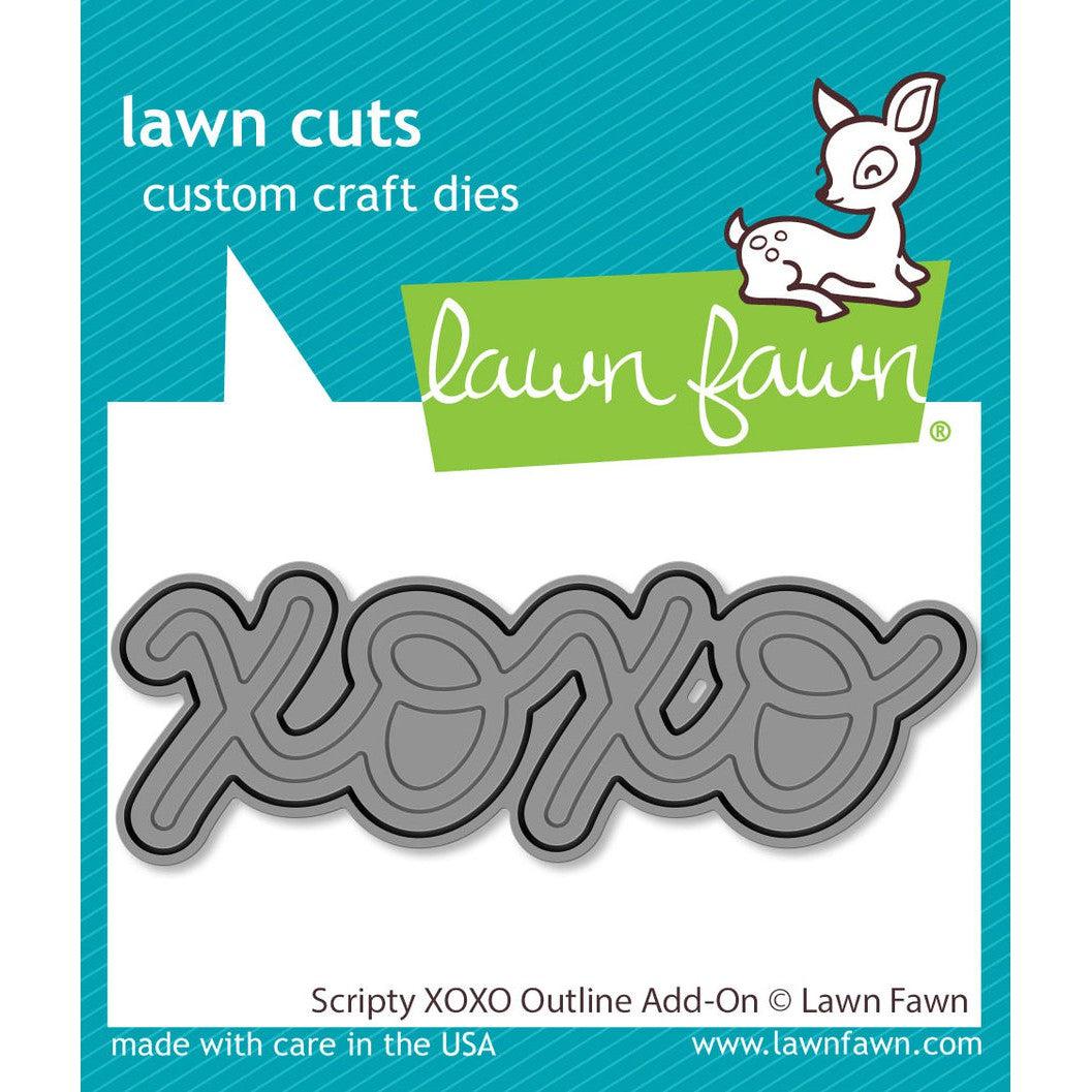 Lawn Fawn - Lawn Cuts - Scripty XOXO Outline Add-On-ScrapbookPal