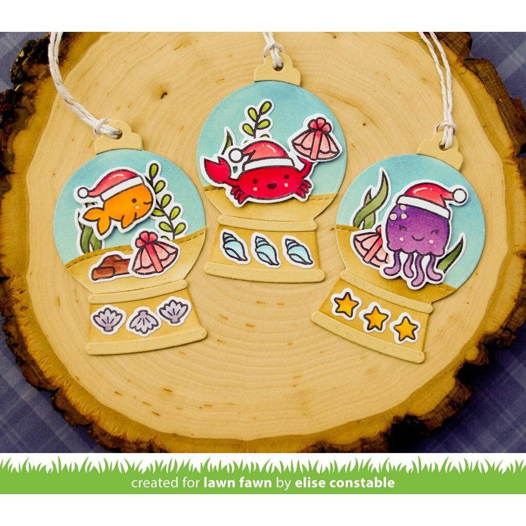Lawn Fawn - Lawn Cuts - Snow Globe Gift Tag-ScrapbookPal