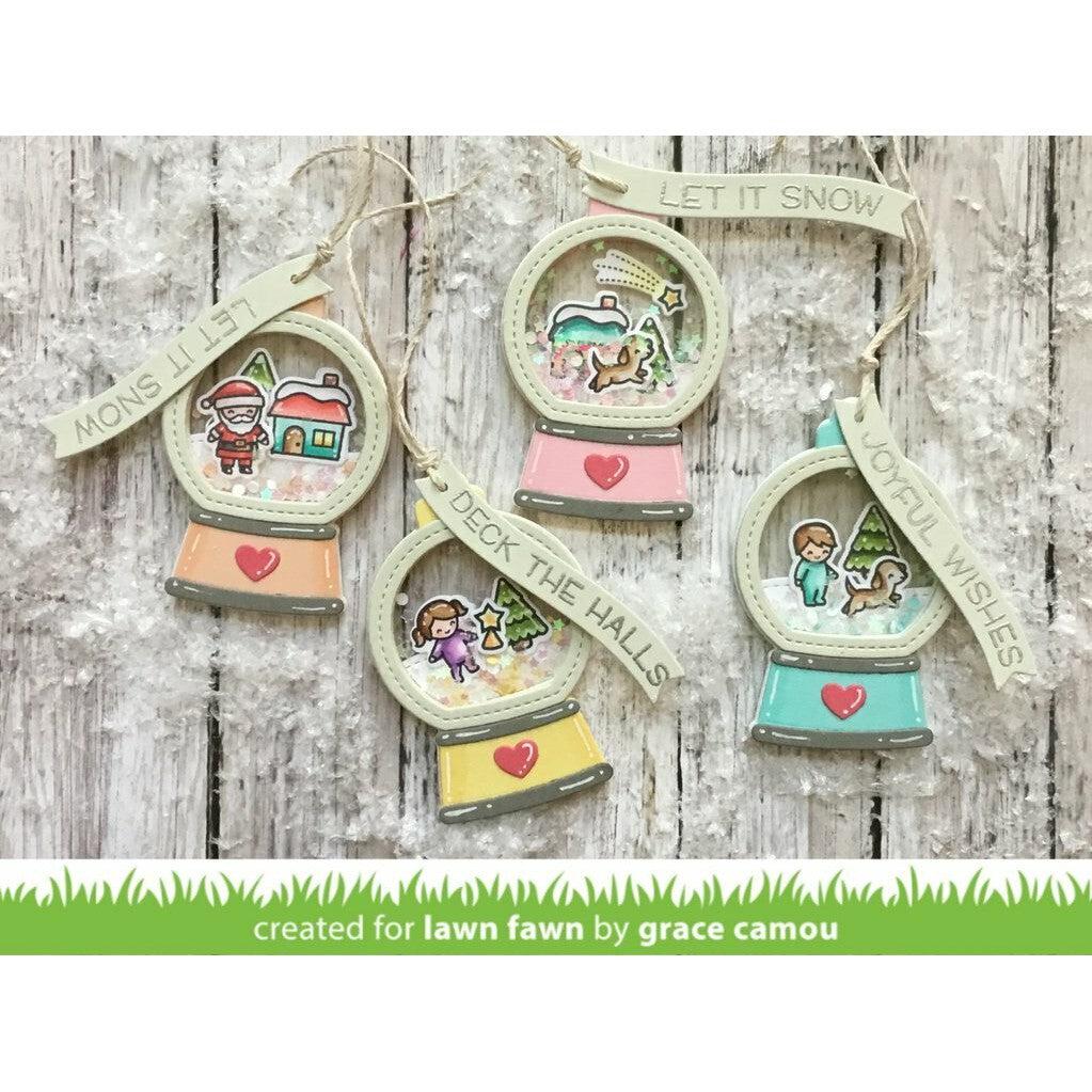 Lawn Fawn - Lawn Cuts - Snow Globe Gift Tag-ScrapbookPal