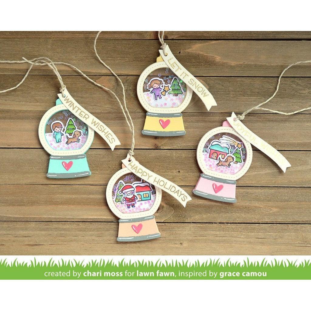 Lawn Fawn - Lawn Cuts - Snow Globe Gift Tag-ScrapbookPal