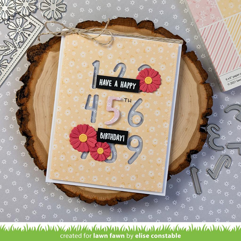 Lawn Fawn - Lawn Cuts - Spring Flowers Backdrop-ScrapbookPal