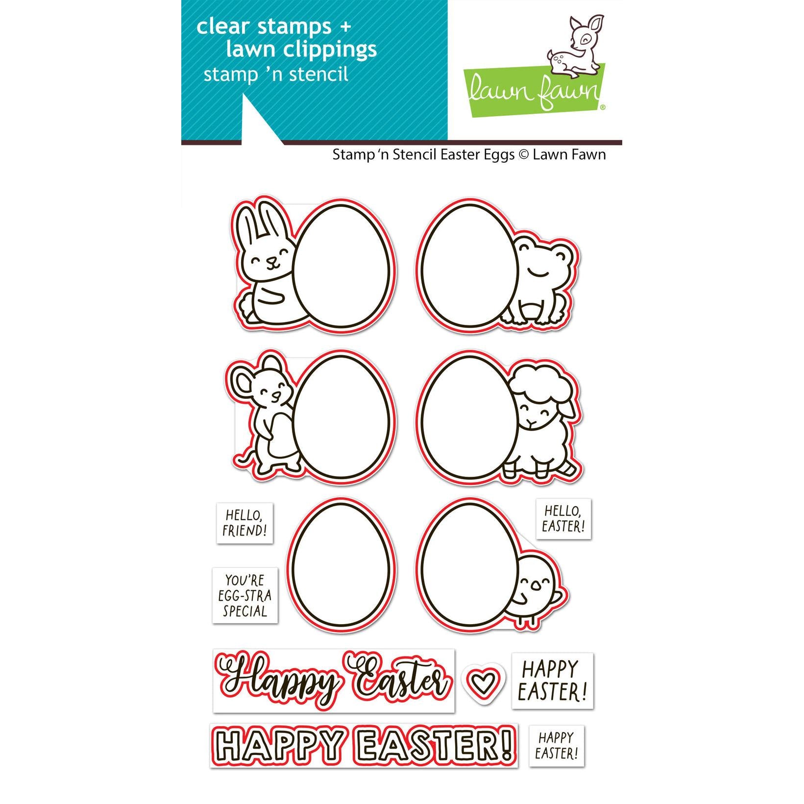 Lawn Fawn - Lawn Cuts - Stamp 'n Stencil Easter Eggs-ScrapbookPal