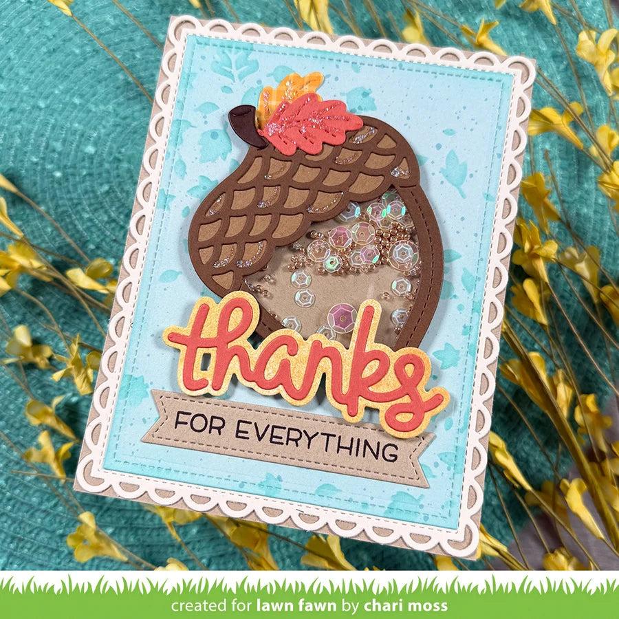 Lawn Fawn - Lawn Cuts - Stitched Acorn Frame-ScrapbookPal