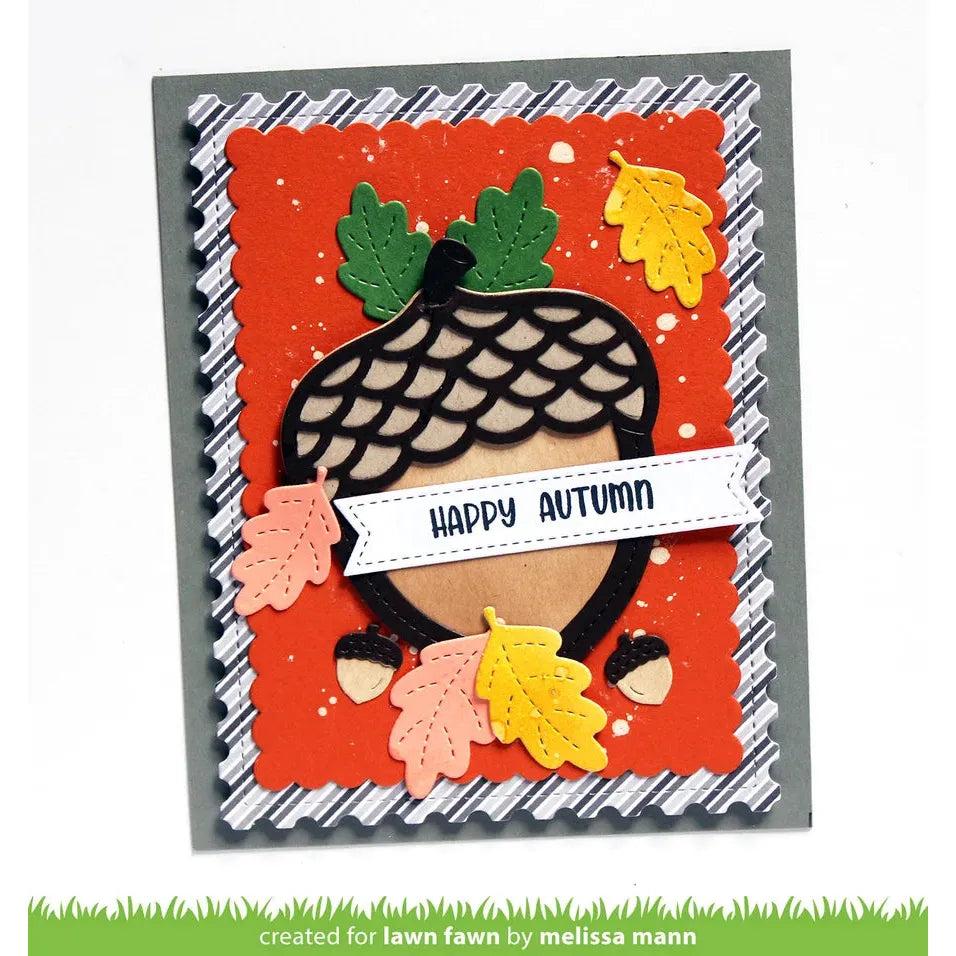 Lawn Fawn - Lawn Cuts - Stitched Acorn Frame-ScrapbookPal