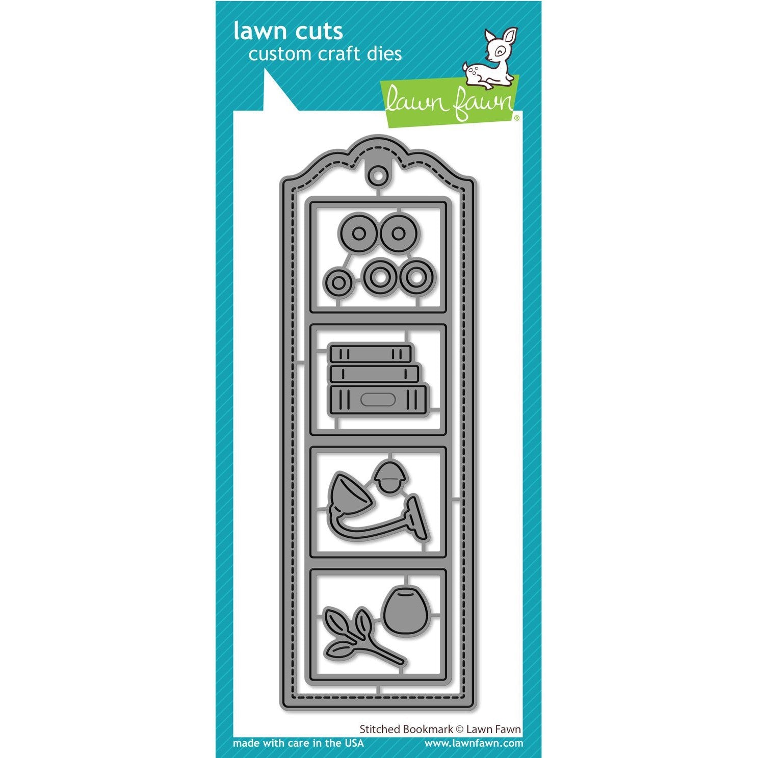 Lawn Fawn - Lawn Cuts - Stitched Bookmark-ScrapbookPal