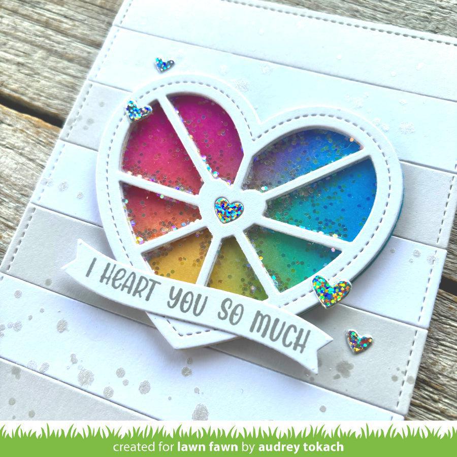 Lawn Fawn - Lawn Cuts - Stitched Happy Heart Geo Frame Add-On-ScrapbookPal