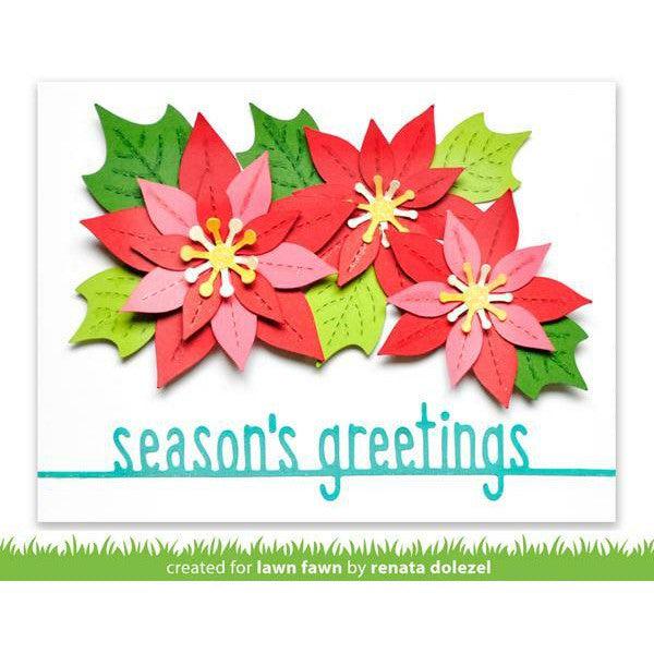 Lawn Fawn - Lawn Cuts - Stitched Poinsettia-ScrapbookPal