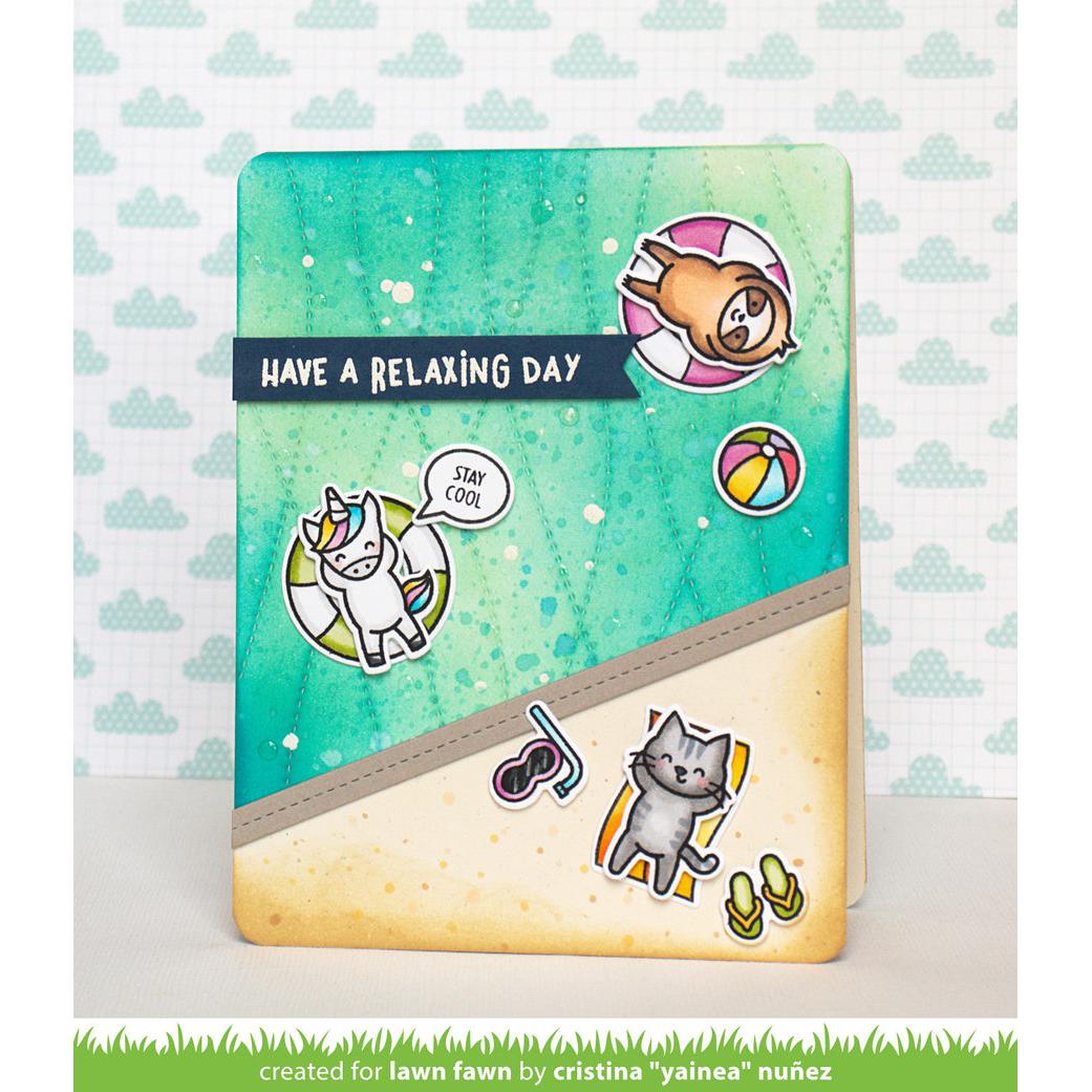 Lawn Fawn - Lawn Cuts - Stitched Ripple Backdrop-ScrapbookPal