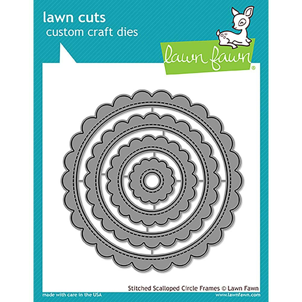Lawn Fawn - Lawn Cuts - Stitched Scalloped Circle Frames-ScrapbookPal