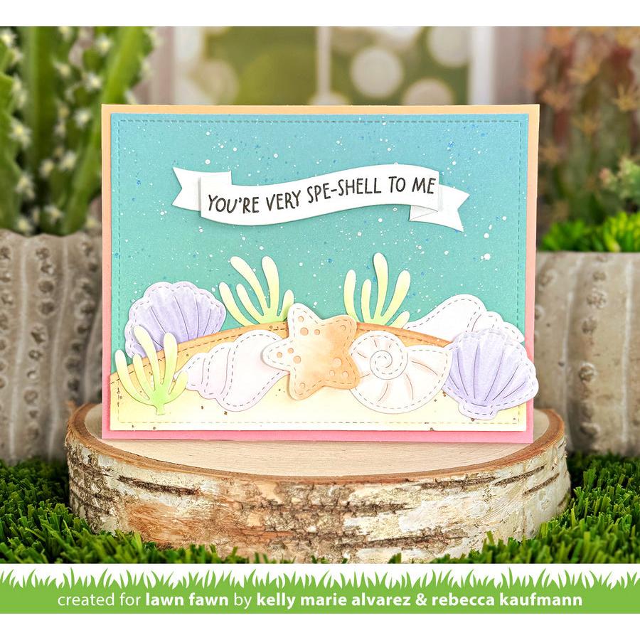 Lawn Fawn - Lawn Cuts - Stitched Seashells-ScrapbookPal