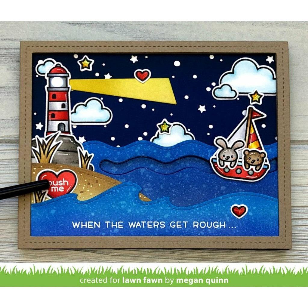 Lawn Fawn - Lawn Cuts - Stitched Simple Wavy Borders-ScrapbookPal
