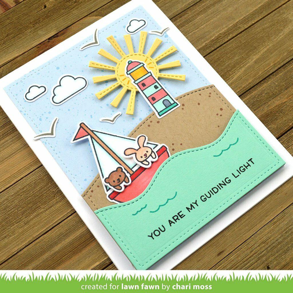 Lawn Fawn - Lawn Cuts - Stitched Simple Wavy Borders-ScrapbookPal