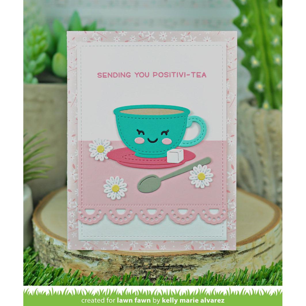 Lawn Fawn - Lawn Cuts - Stitched Teacup-ScrapbookPal