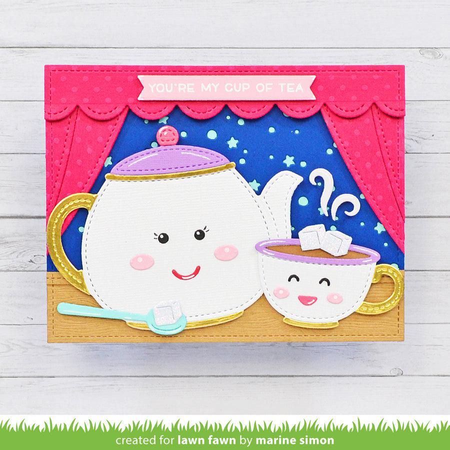 Lawn Fawn - Lawn Cuts - Stitched Teacup-ScrapbookPal