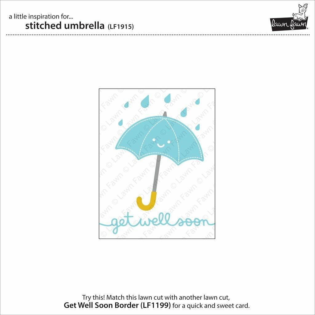 Lawn Fawn - Lawn Cuts - Stitched Umbrella-ScrapbookPal