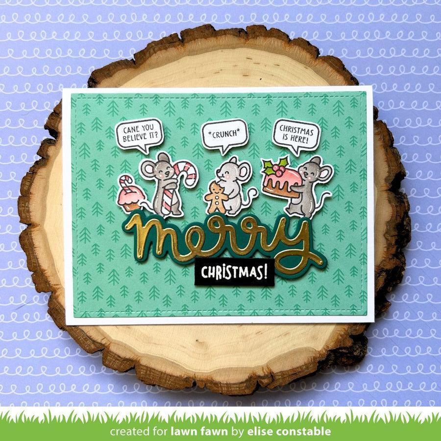Lawn Fawn - Lawn Cuts - Sweet Christmas Mice-ScrapbookPal