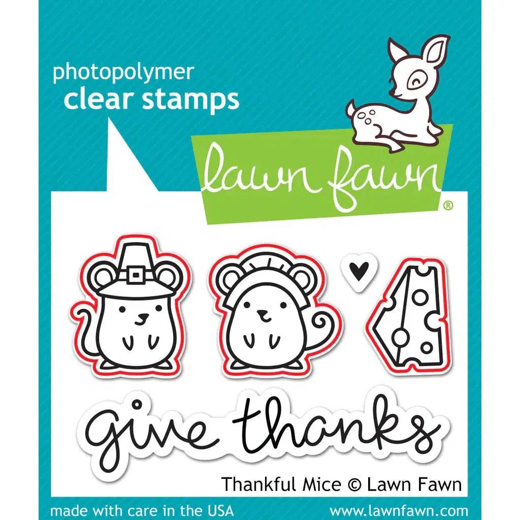 Lawn Fawn - Lawn Cuts - Thankful Mice-ScrapbookPal