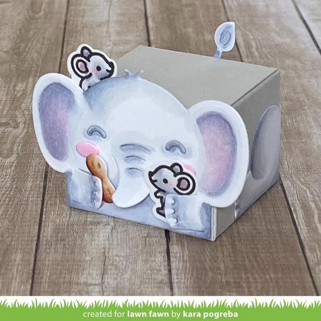 Lawn Fawn - Lawn Cuts - Tiny Gift Box Elephant Add-On-ScrapbookPal