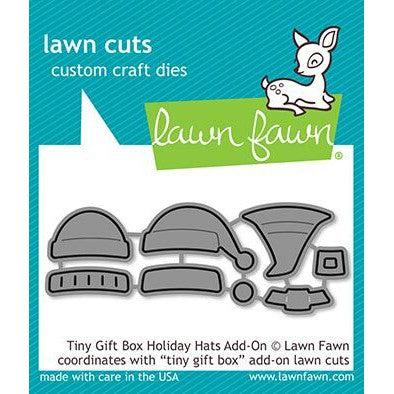 Lawn Fawn - Lawn Cuts - Tiny Gift Box Holiday Hats Add-On-ScrapbookPal