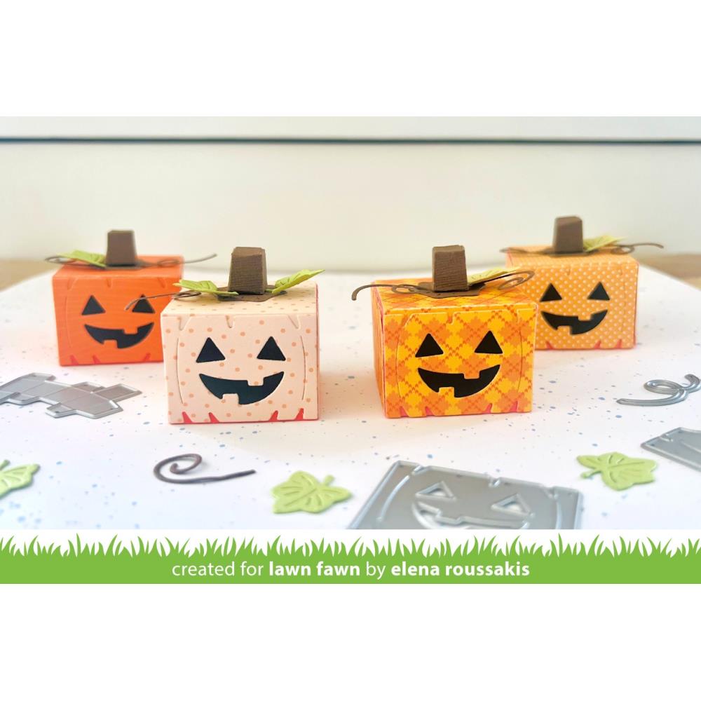 Lawn Fawn - Lawn Cuts - Tiny Gift Box Jack-O'-Lantern Add-On-ScrapbookPal