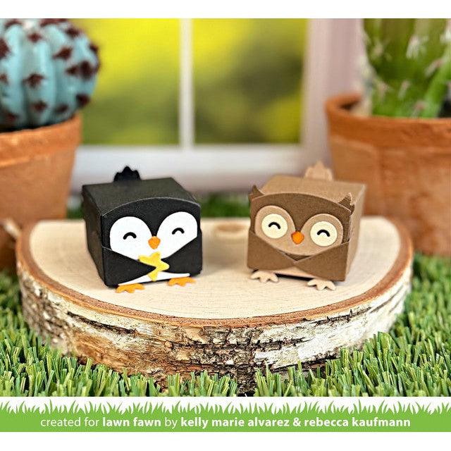 Lawn Fawn - Lawn Cuts - Tiny Gift Box Owl And Penguin Add-On-ScrapbookPal