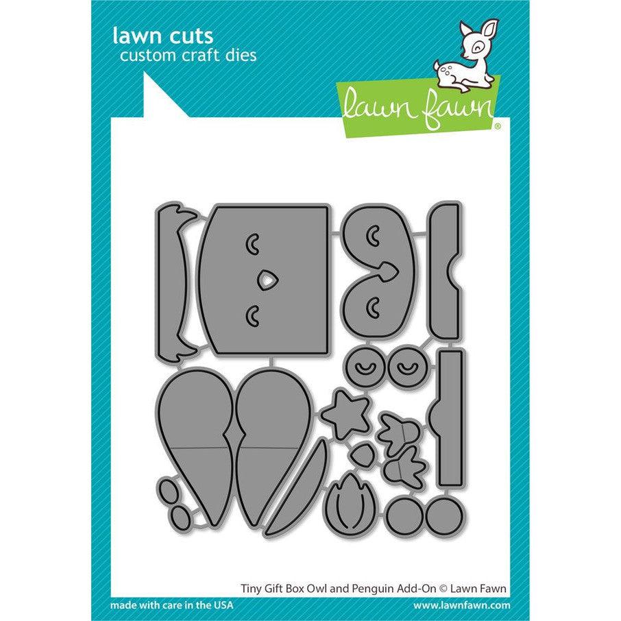 Lawn Fawn - Lawn Cuts - Tiny Gift Box Owl And Penguin Add-On-ScrapbookPal