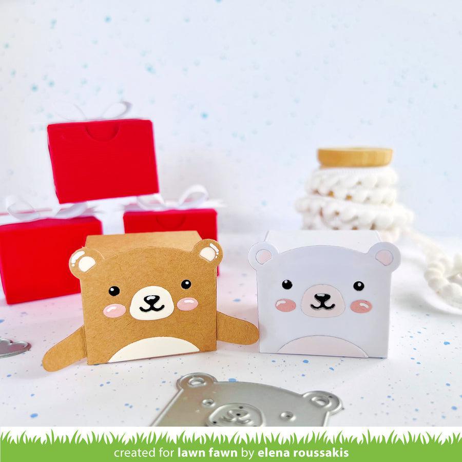 Lawn Fawn - Lawn Cuts - Tiny Gift Box Panda And Bear Add-On-ScrapbookPal